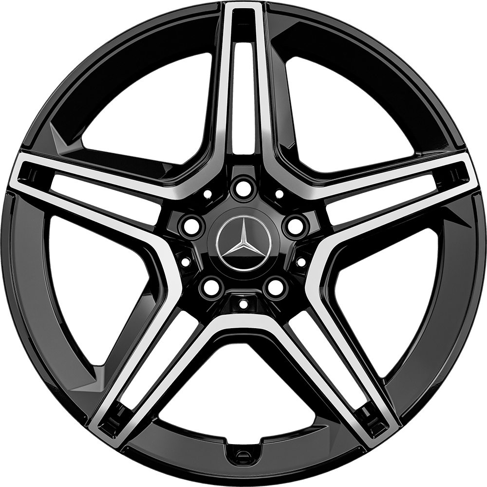 7.5X17" PCD 5X112 AGT Wheels 17273 ET45 66.60 mm Gloss Black Diamond