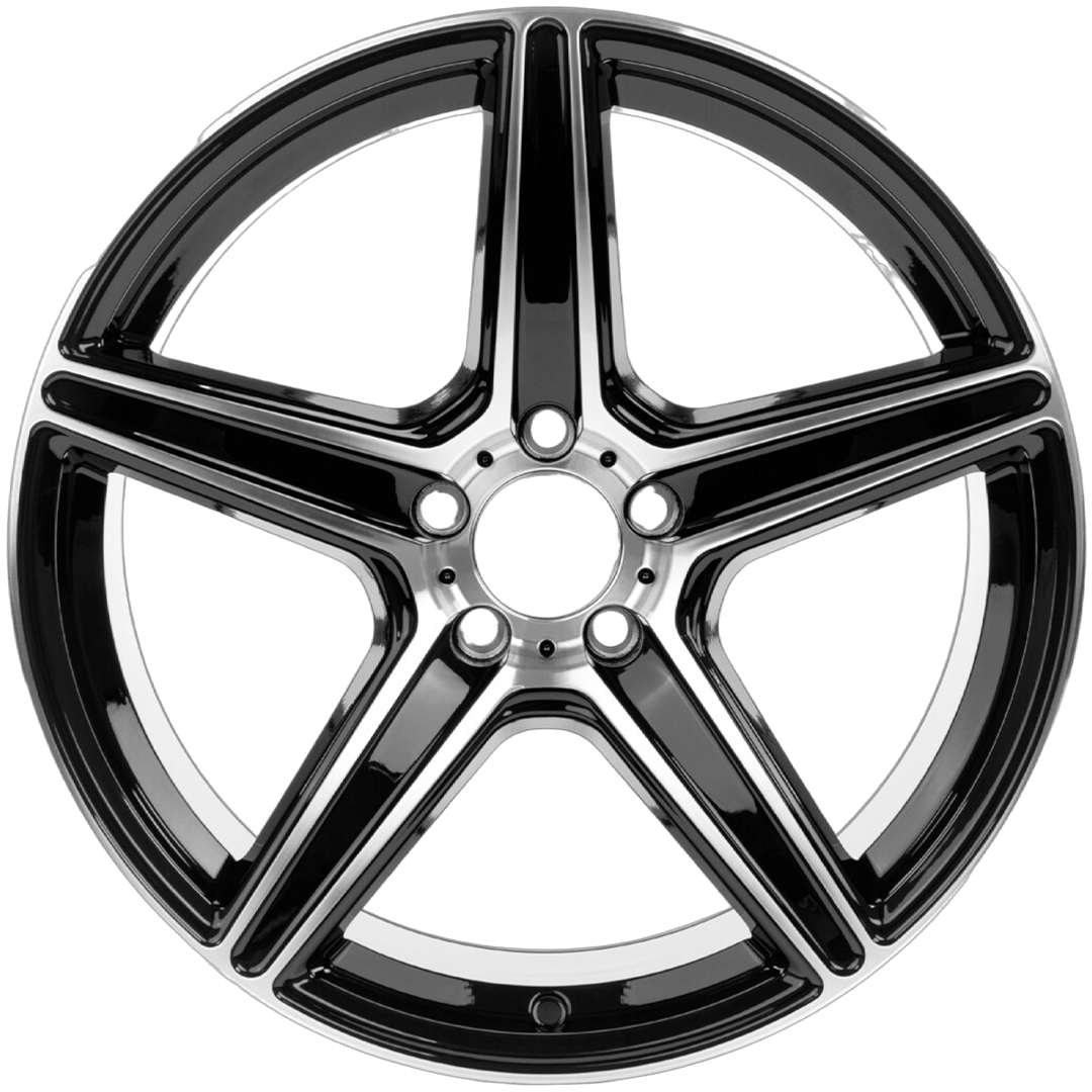 7.5X17" PCD 5X112 AGT Wheels 738  ET35 72.6 mm Black Diamond