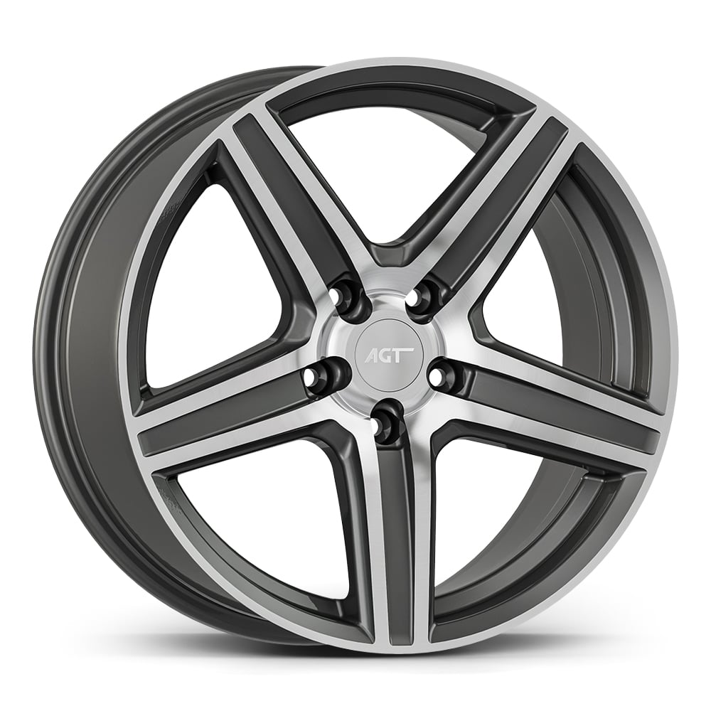 7.5X17" PCD 5X112 AGT Wheels 738  ET35 72.7 mm Titanium Diamond