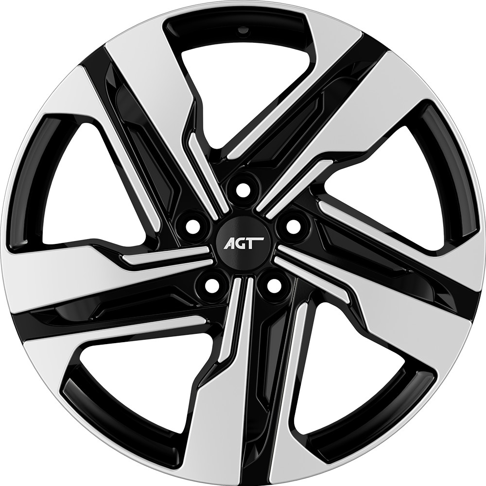 7.5X19" PCD 5X112 AGT Wheels 19204-EV01 ET42 72.60 mm Matt Black Diamond