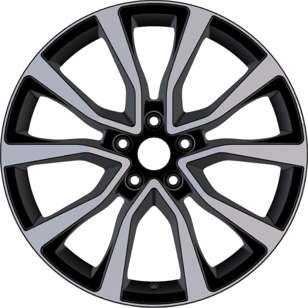 7.5X19" PCD 5X114 AGT Wheels 1209  ET40 60.10 mm Black Diamond