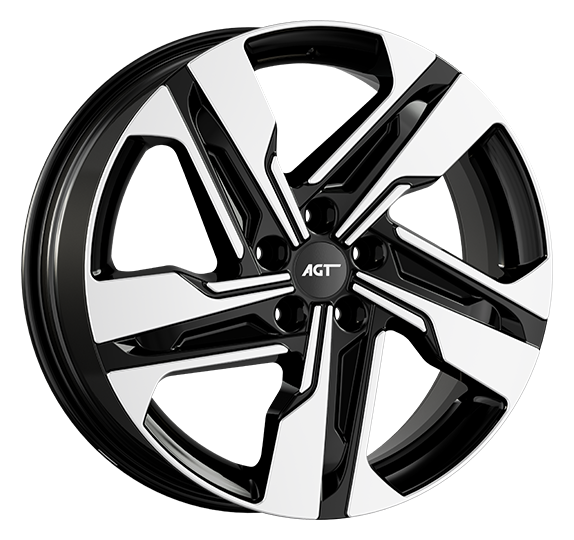 7.5X19" PCD 5X114 AGT Wheels 19204-EV01 ET45 72.60 mm Black Diamond