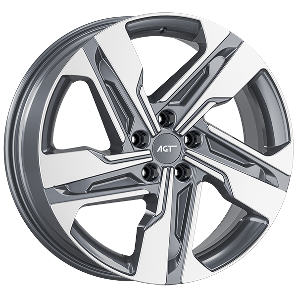 7.5X19" PCD5X114 AGT Wheels 19204 ET60.1 Gun Metal Diamond 60.1 mm