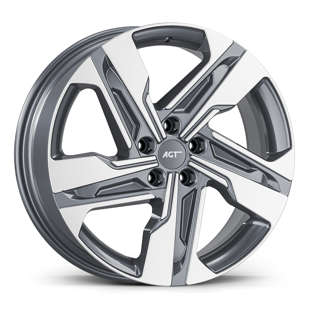 7.5X19" PCD5X114 AGT Wheels 19204 ET60.1 Gun Metal Diamond 60.1 mm