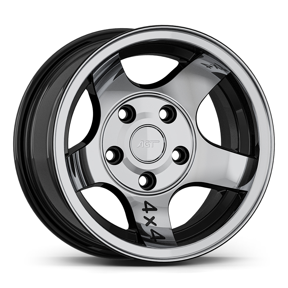 8.0X18" PCD 5X108 AGT Wheels 01935 72.60 mm Black Diamond