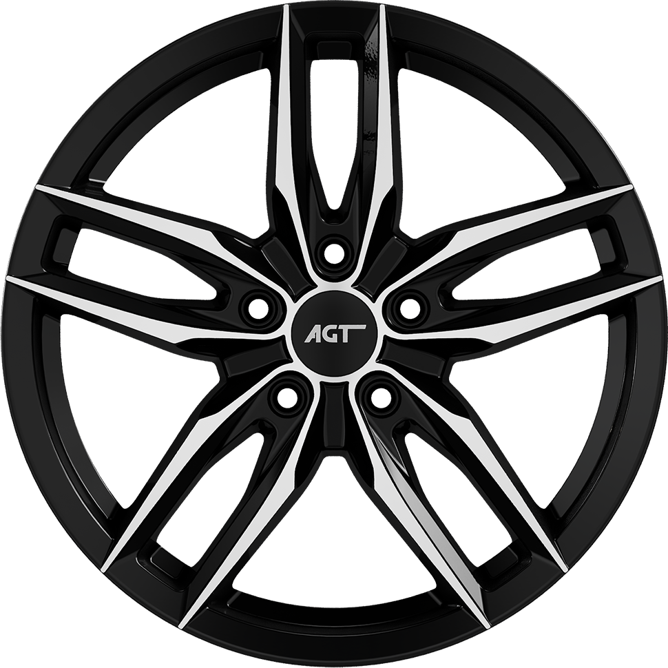 8.0X18" PCD 5X108 AGT Wheels 18172-1 ET45 72.60 mm Black Diamond