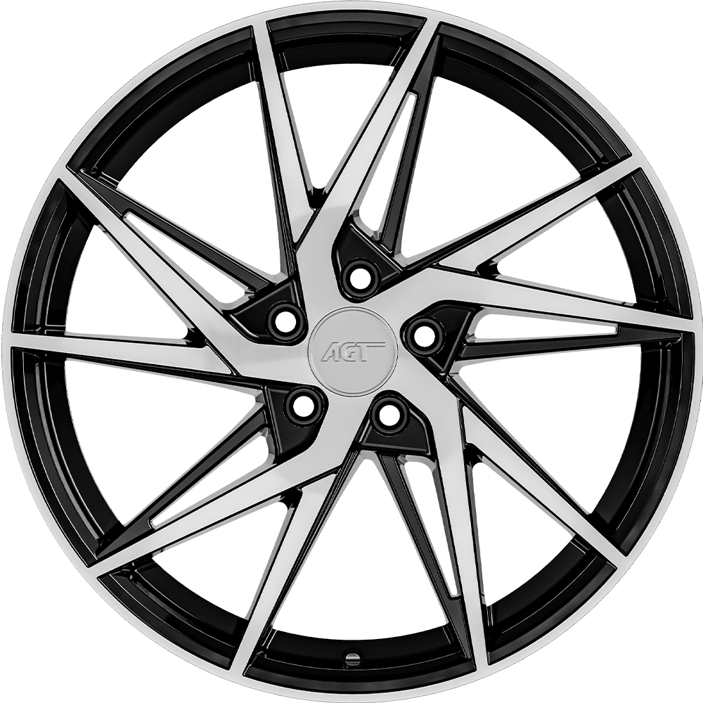 8.0X18" PCD 5X110 AGT Wheels 18259 FER-R02 ET35 72.60 mm Black Diamond