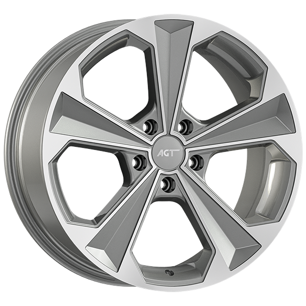 8.0X18" PCD 5X112 AGT Wheels 18062 72.60 mm Silver Diamond