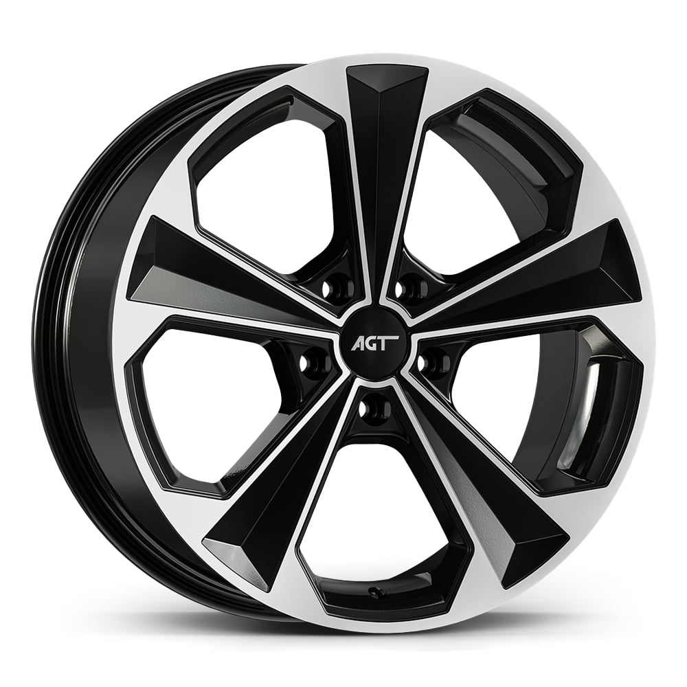 8.0X18" PCD 5x112 AGT Wheels 18062 ET38 72.60 mm Gloss Black Diamond