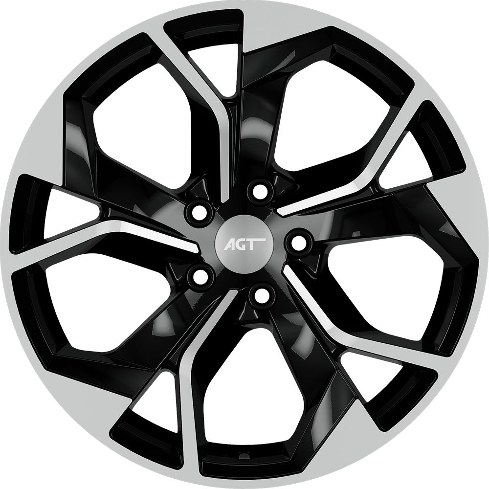 8.0X18" PCD 5X112 AGT Wheels 18252 RS-01 ET35 66.50 mm MATT BLACK DIAMOND