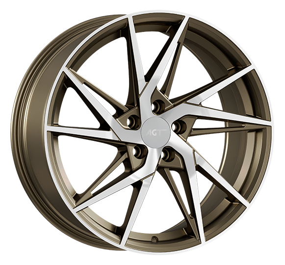8.0X18" PCD 5X112 AGT Wheels 18259 FER-R02 ET35 72.6 mm Bronze Diamond