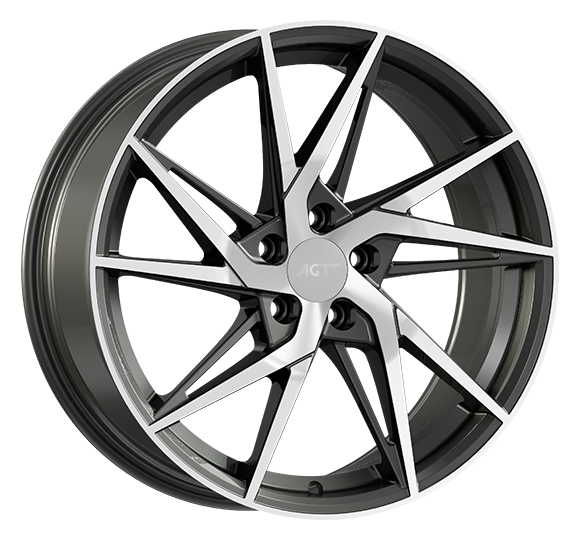 8.0X18"PCD 5X112 AGT Wheels 18259 Fer-R02 ET35 Titan Diamond 72.60 mm