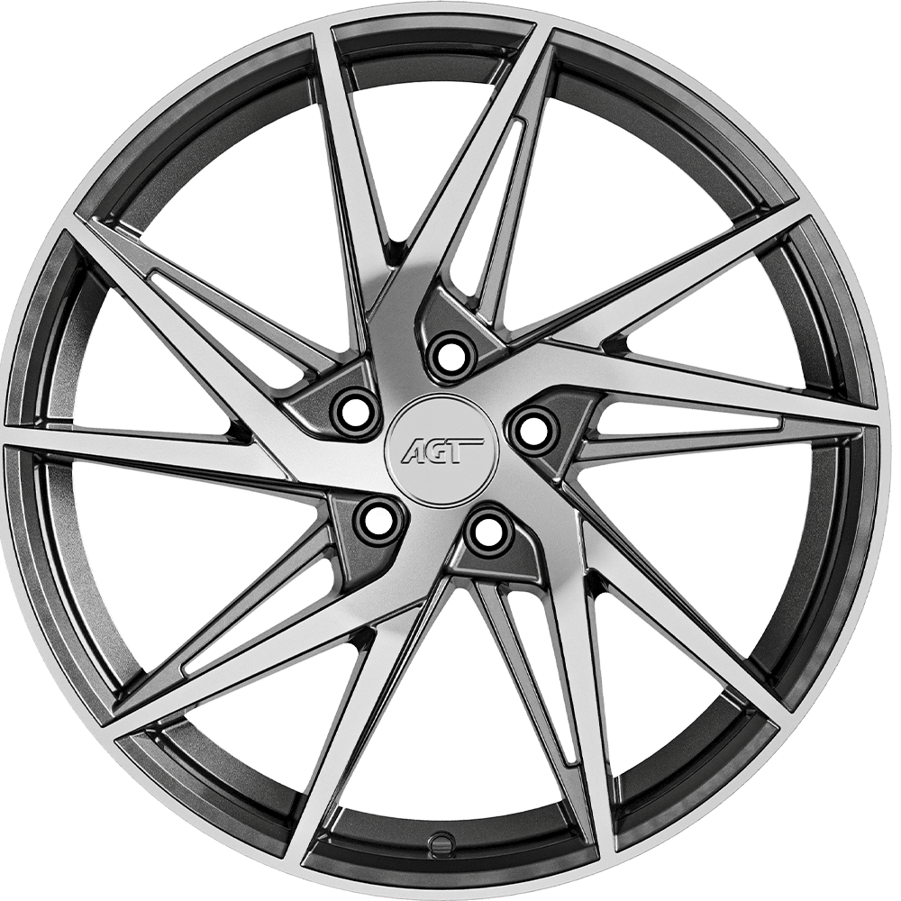 8.0X18"PCD 5X112 AGT Wheels 18259 Fer-R02 ET35 Titan Diamond 72.60 mm