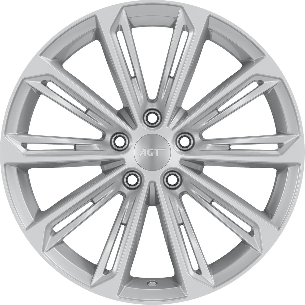 8.0X18" PCD 5X112 AGT Wheels 18264 Verona ET40 57.1 mm Full Silver