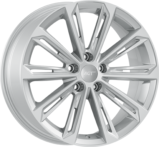 8.0X18" PCD 5X112 AGT Wheels 18264 Verona ET40 57.1 mm Full Silver