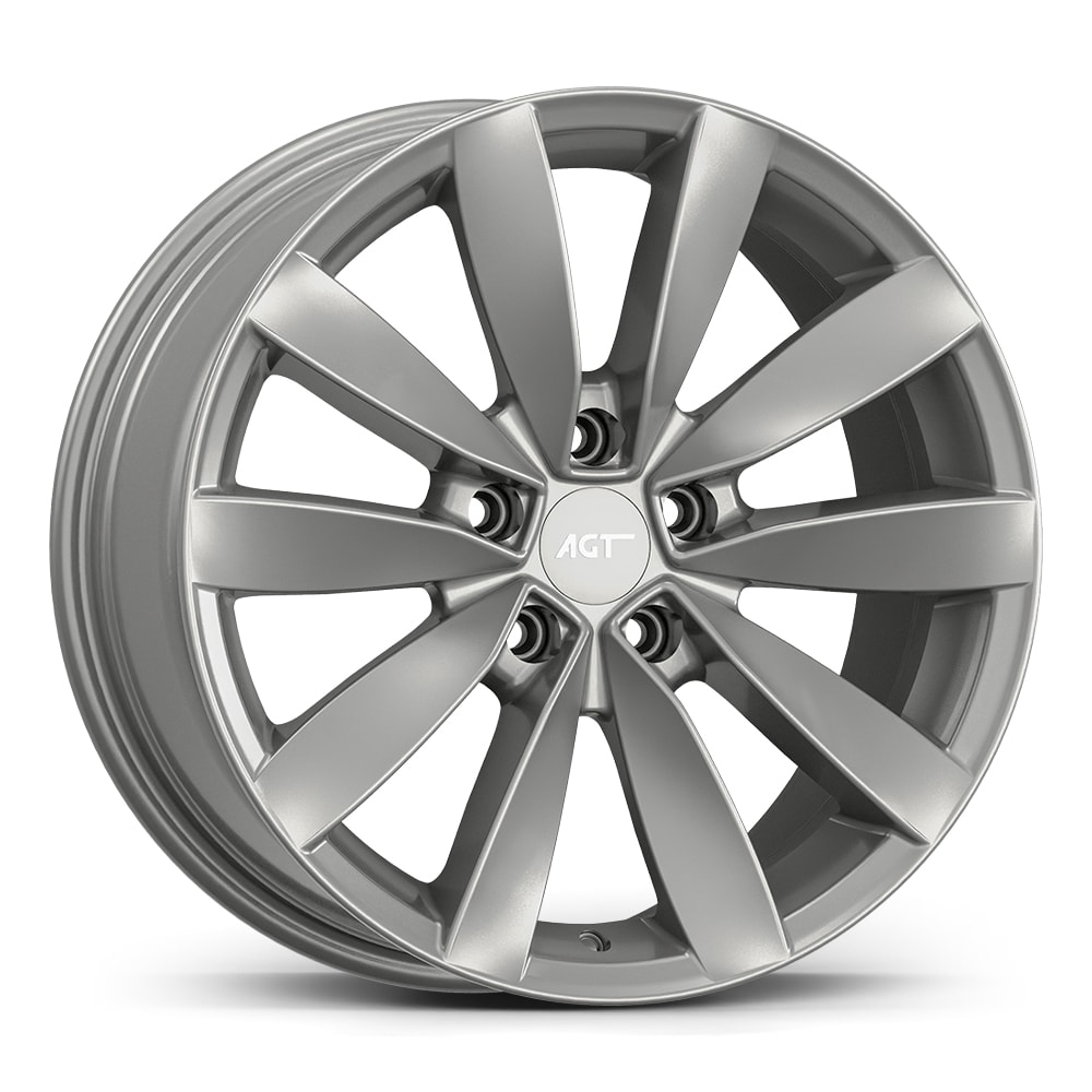 8.0X18" PCD 5X112 AGT Wheels 18271 ET42 57.10 mm Full Silver