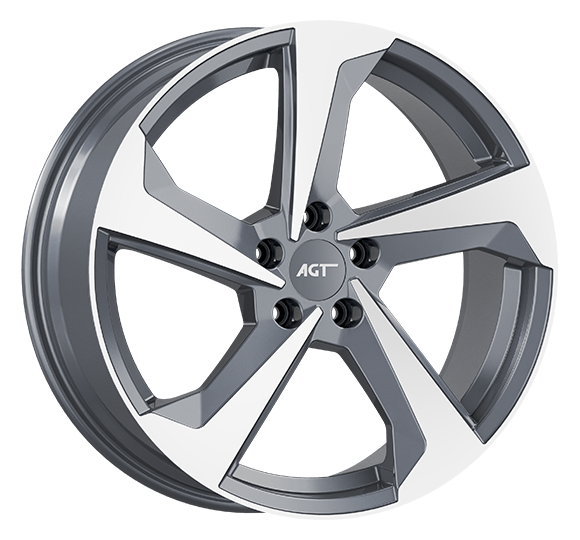8.0X18" PCD 5X112 FD Wheels 19120 MATT GUN METAL DIAMOND ET30 66.6 mm