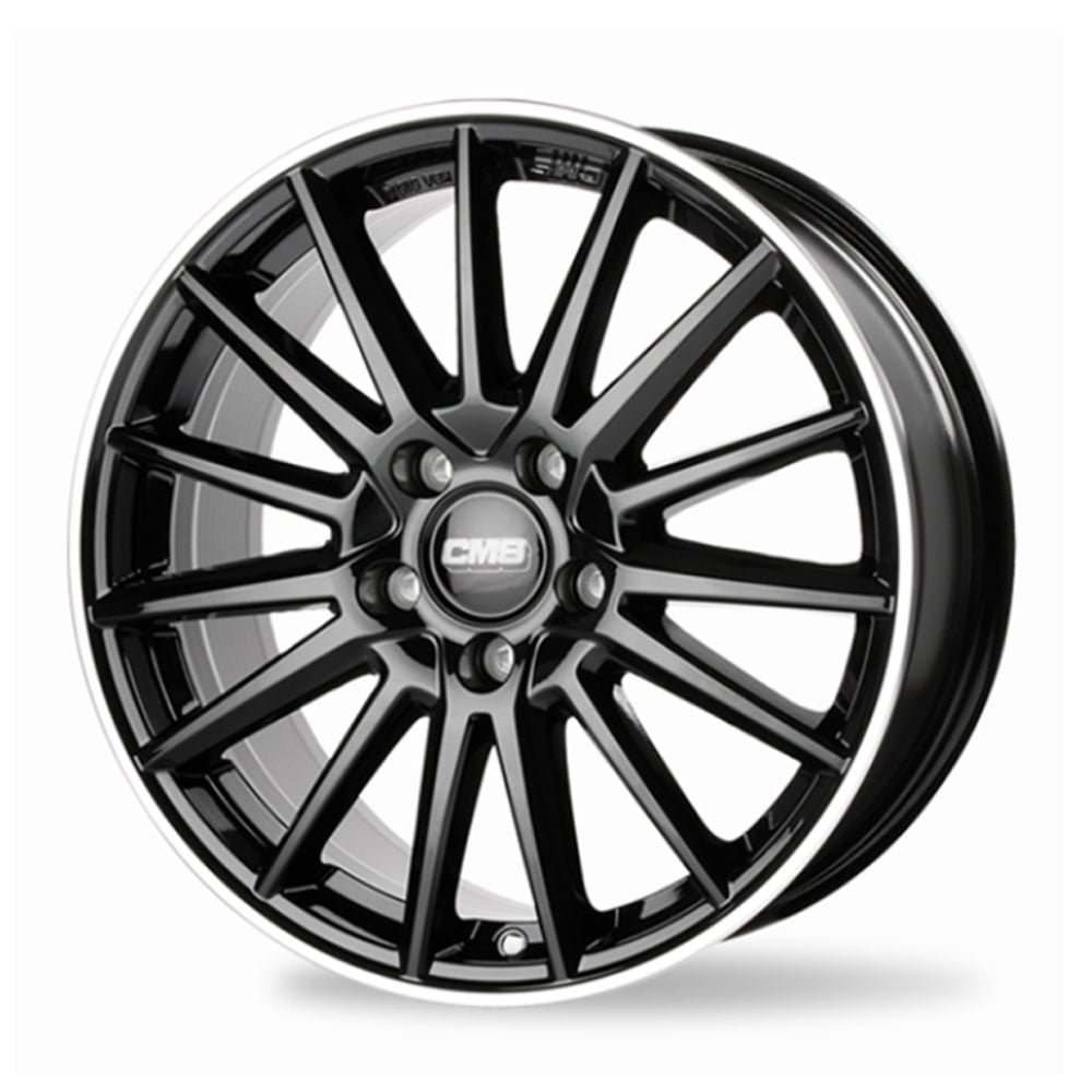 8.0X18" PCD 5X112 RC 1017 BLACK LIP DIAMOND ET43 66.6 mm