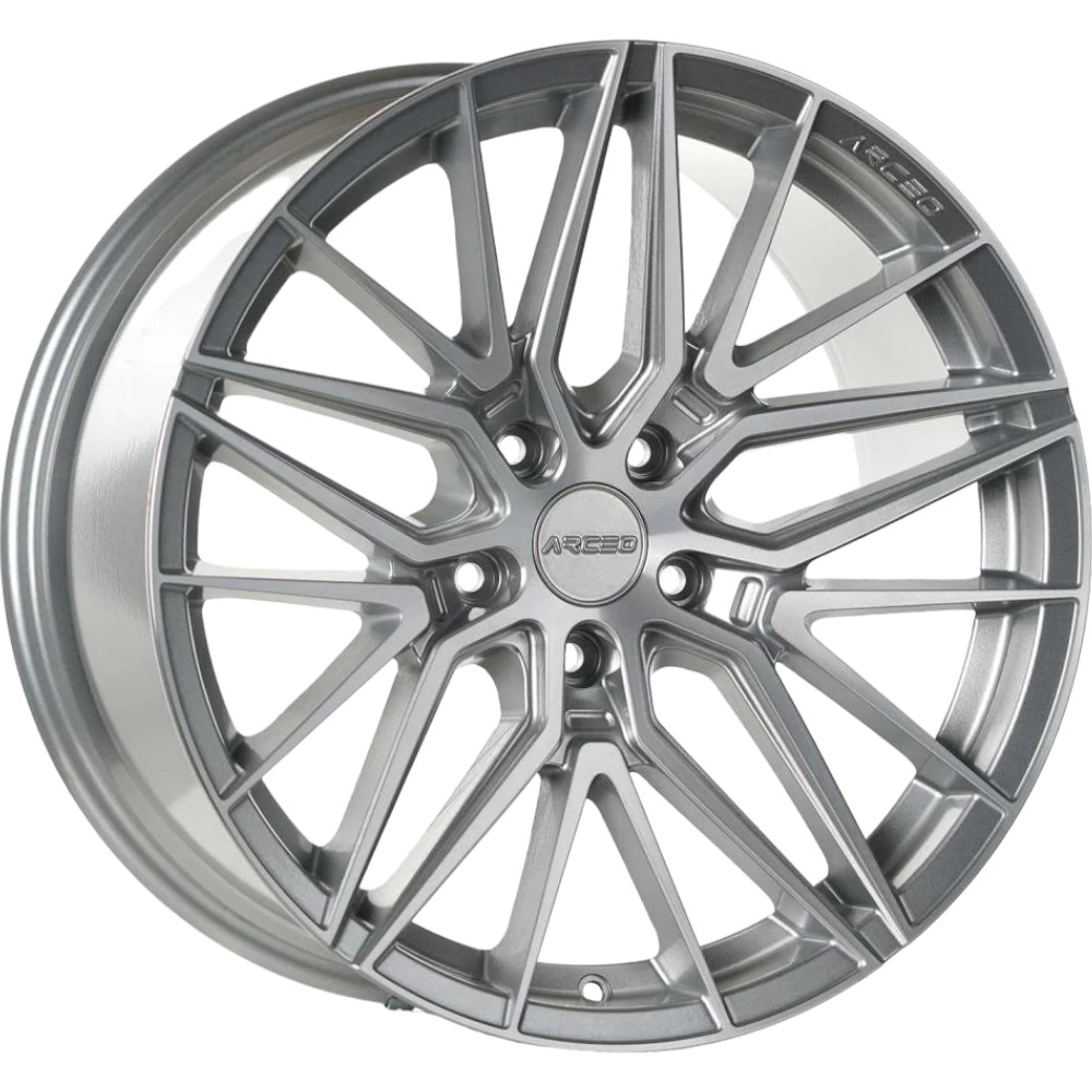 8.0X18" PCD 5X114.3 Arceo Wheels ARC-18193-19 ET35 Silver Diamond Marseille  73.1 mm