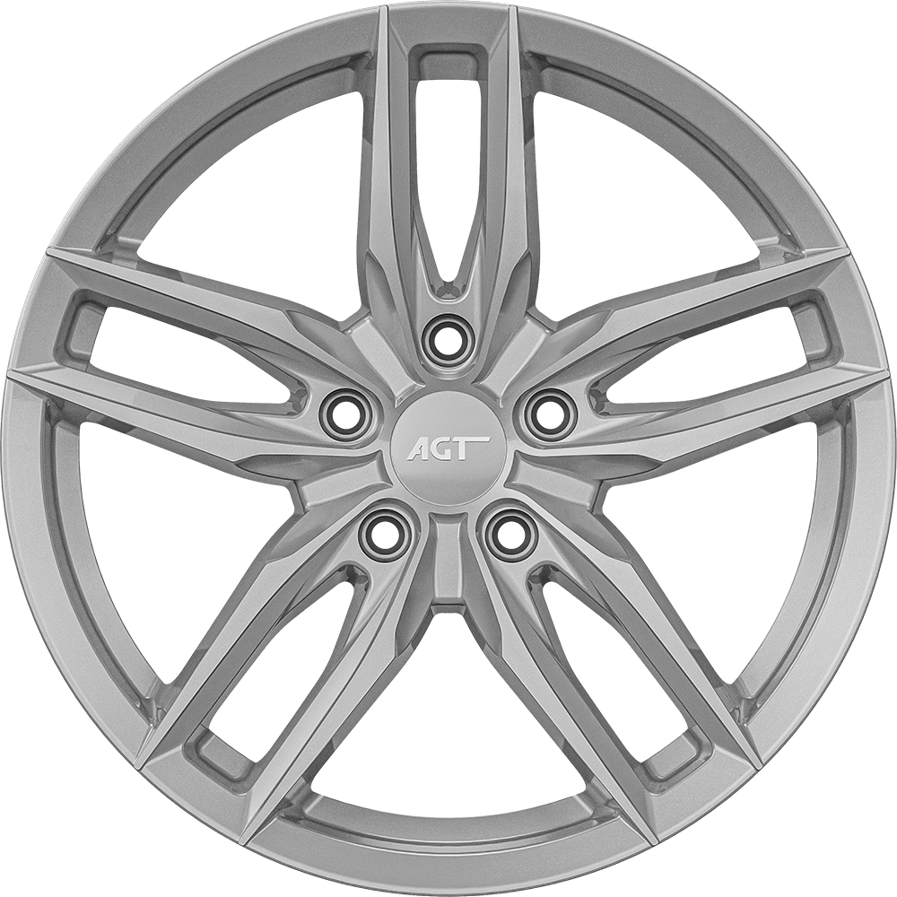 8.0X18" PCD 5X114 AGT Wheels 172  ET35 72.60 mm Full Silver