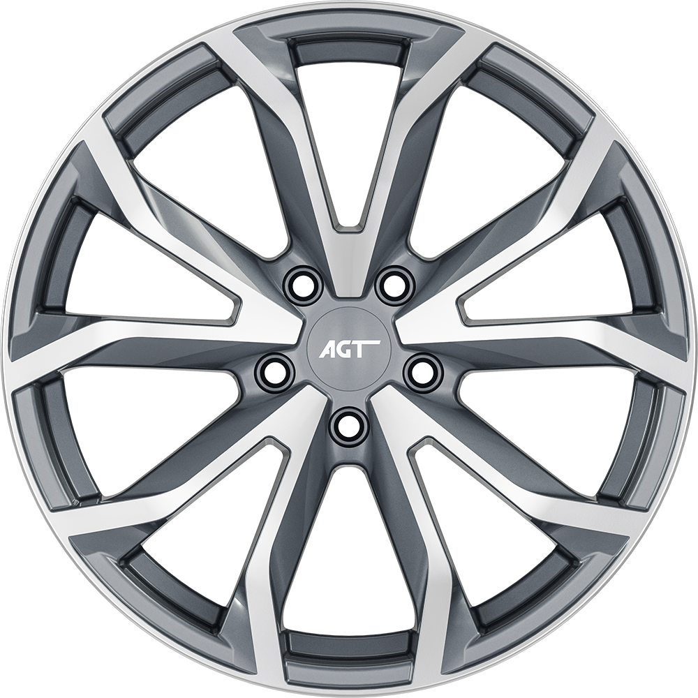 8.0X18" PCD 5X114 FD Wheels 834-2 GUN METAL DIAMOND ET35 60.1 mm