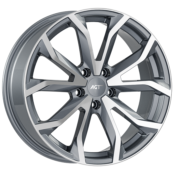 8.0X18" PCD 5X114 FD Wheels 834-2 GUN METAL DIAMOND ET35 60.1 mm