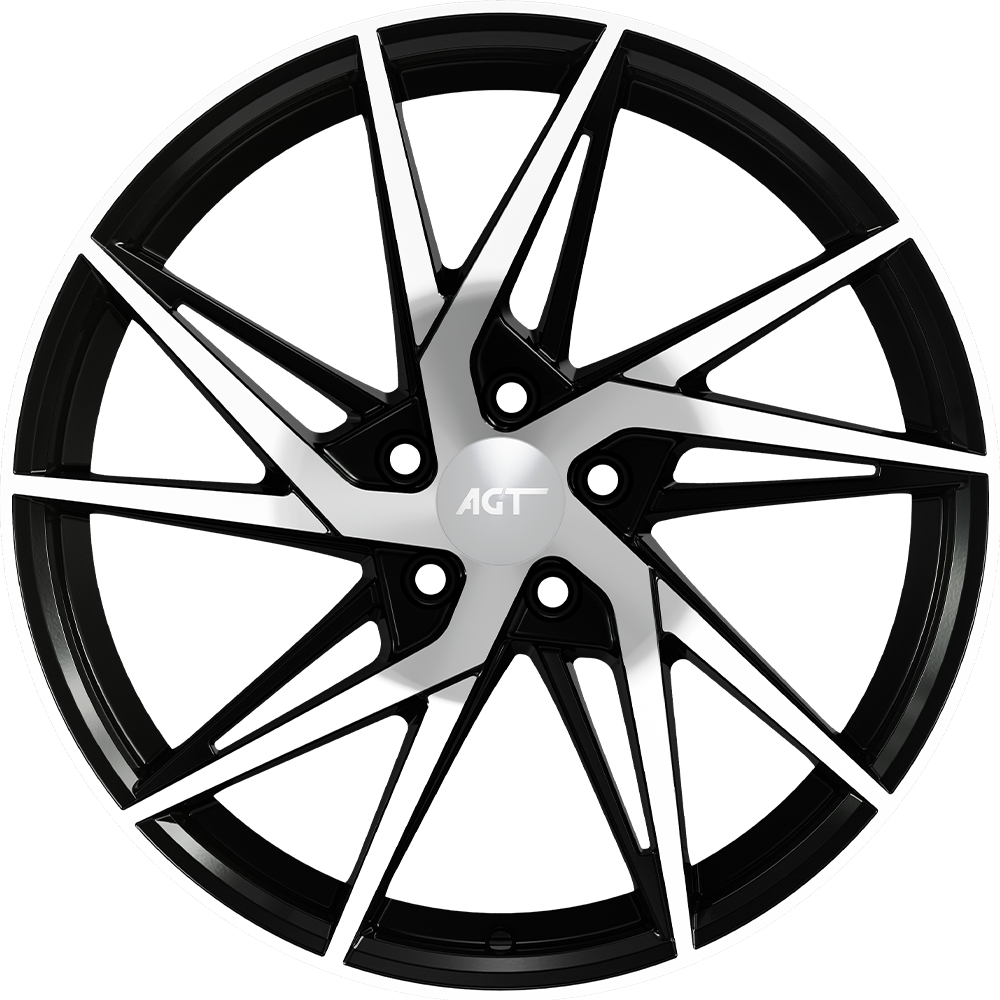 8.0X18" PCD 5x115 AGT Wheels 18259 ET35 70.20 mm Black Diamond
