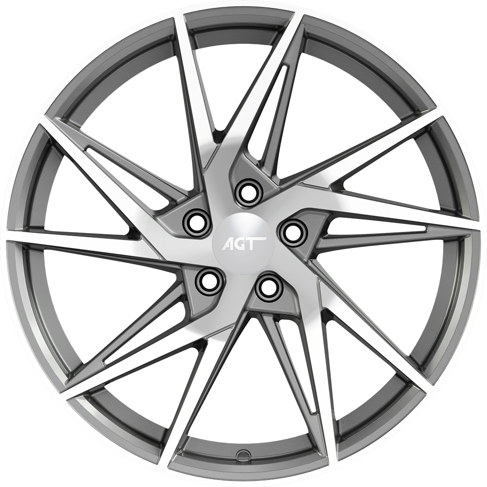 8.0X18" PCD 5x115 AGT Wheels 18259 ET38 70.20 mm Silver Diamond