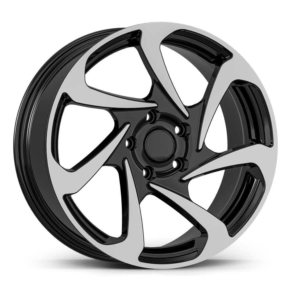 8.0X18" PCD 5X120 AGT Wheels 18286 ET45 65.10 mm Gloss Black Diamond