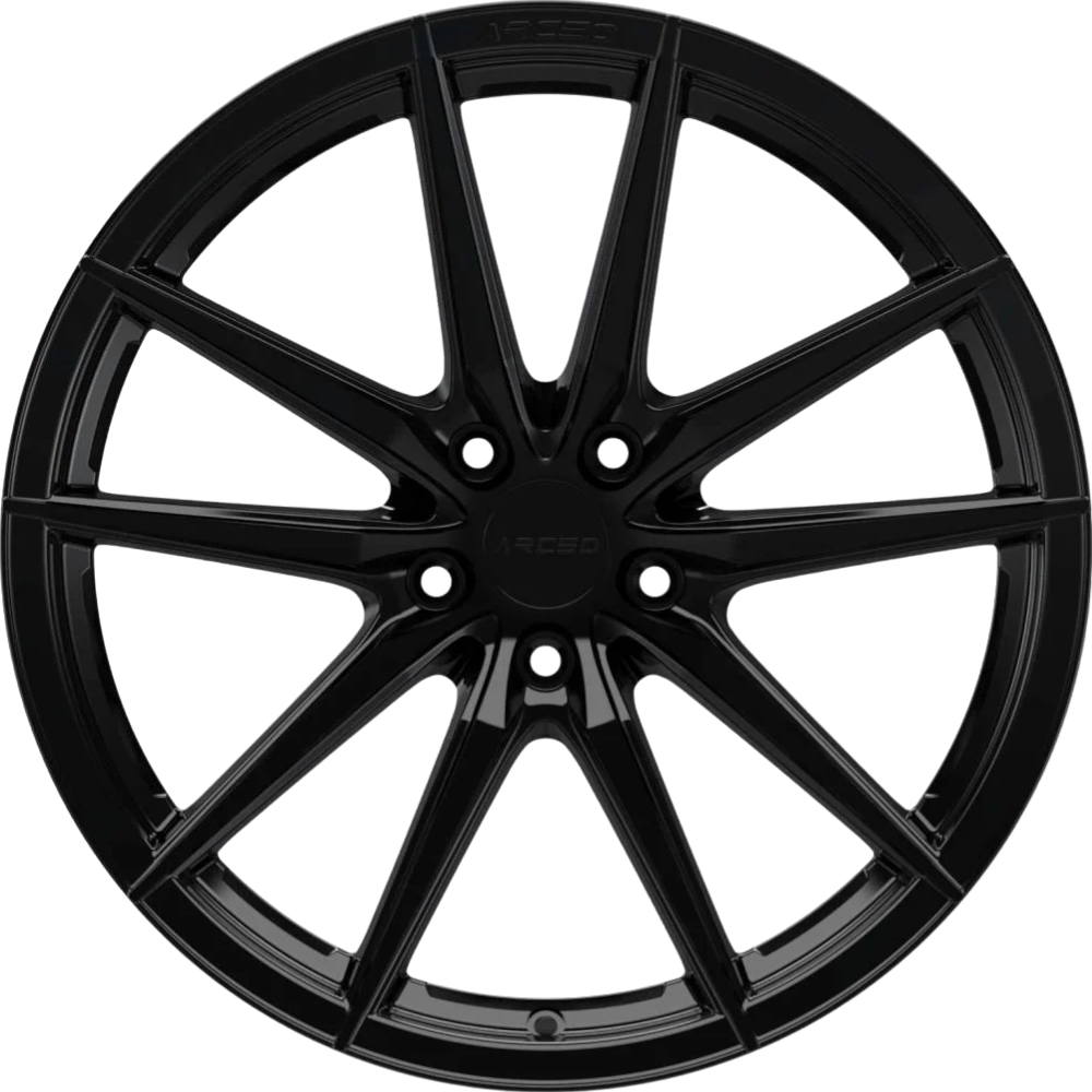 8.0X18" PCD 5X120 Arceo Wheels ARC-18190-33 ET33 Glossy Black Monaco 72.6 mm