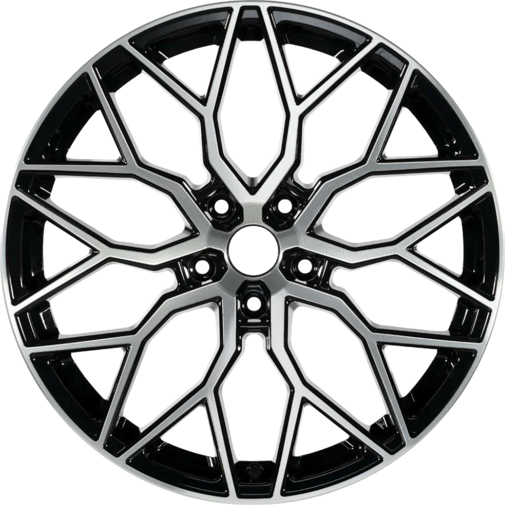8.0X18" PCD 5X120 EMR Wheels EMR-A368-02 ET35 72.6 mm BLACK DIAMOND