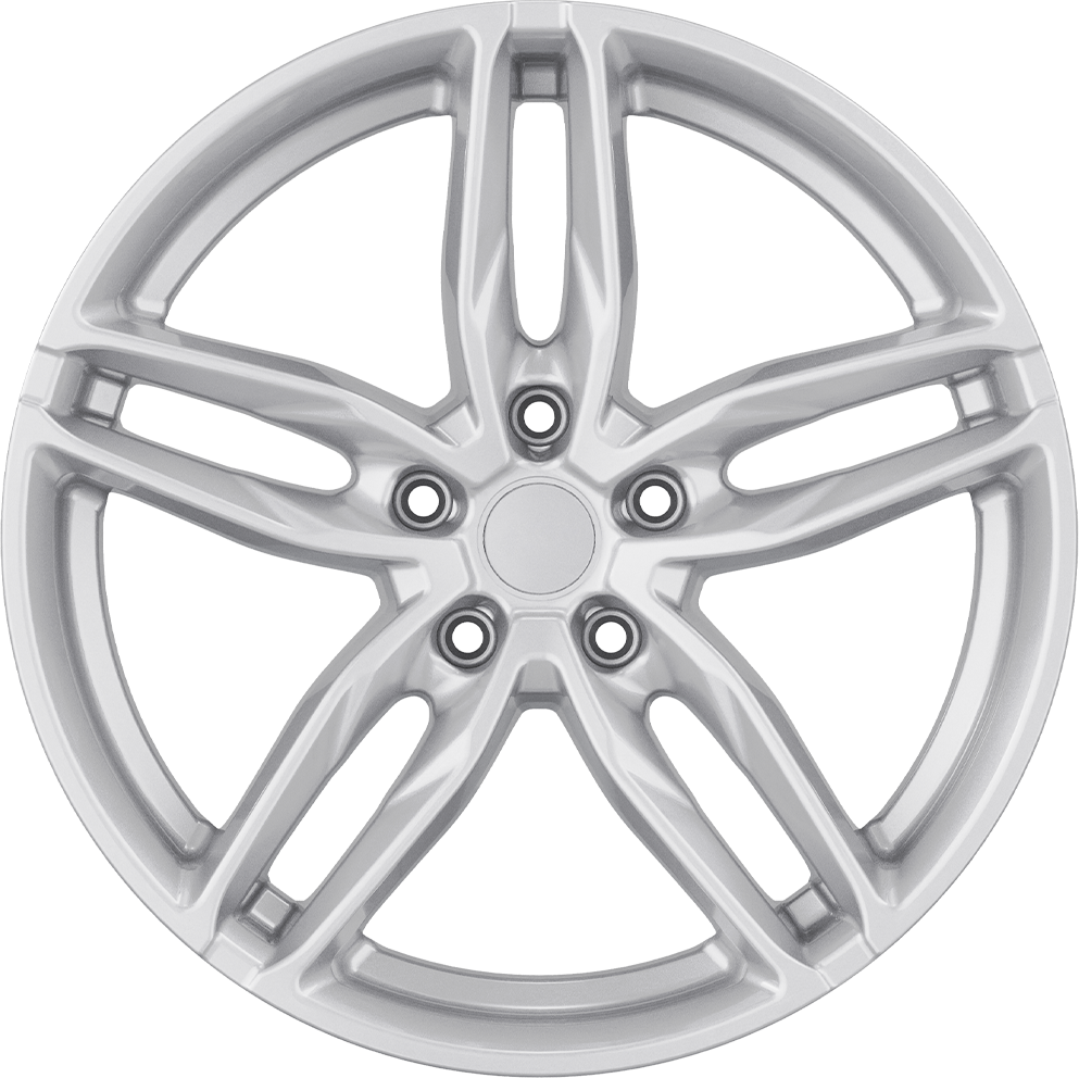 8.0X18" PCD5X112 AGT Wheels 807 ET66.6 White Silver 66.6 mm