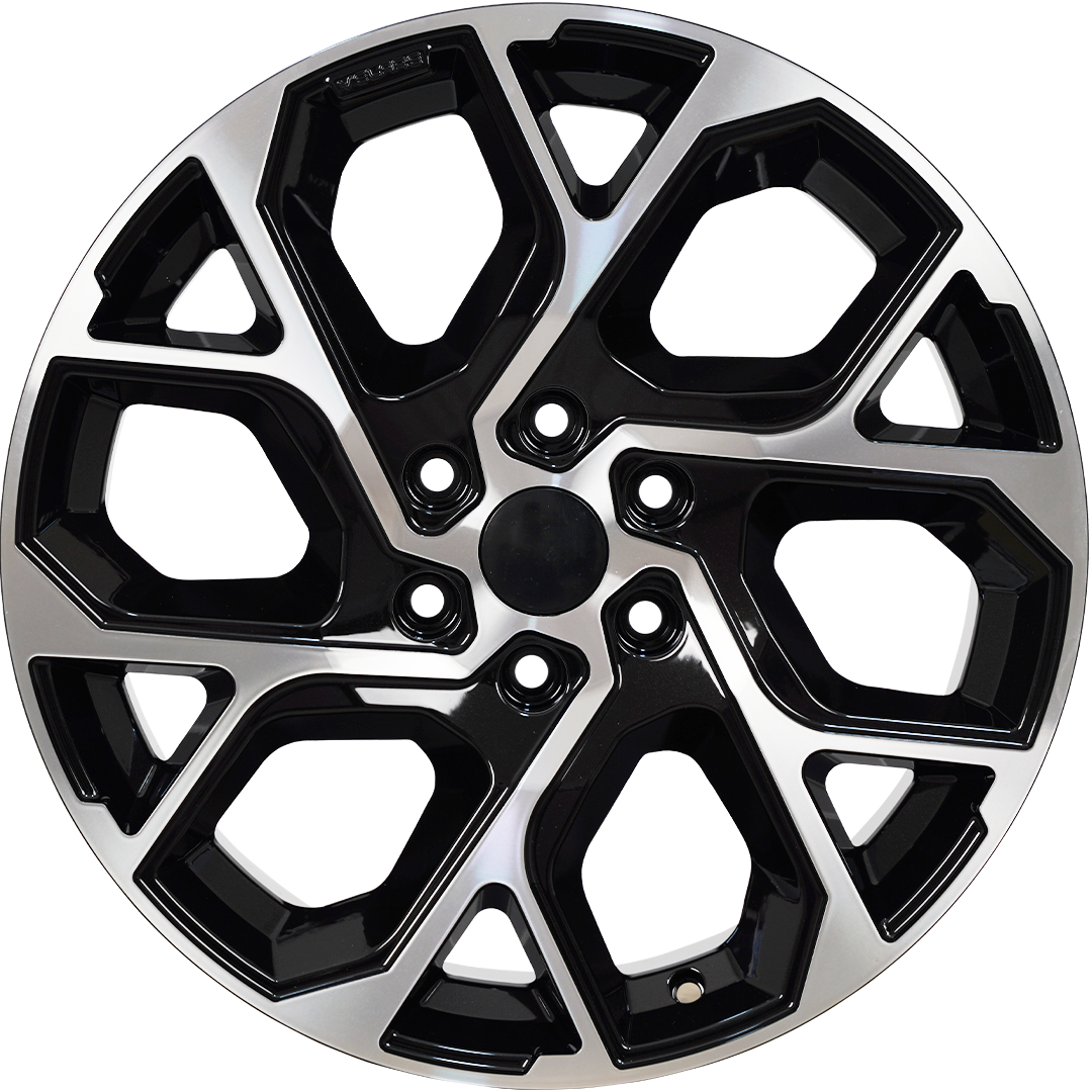 8.0X18" PCD6X120 AGT Wheels 18245 ET45 Silver Black Diamond 74.58 mm