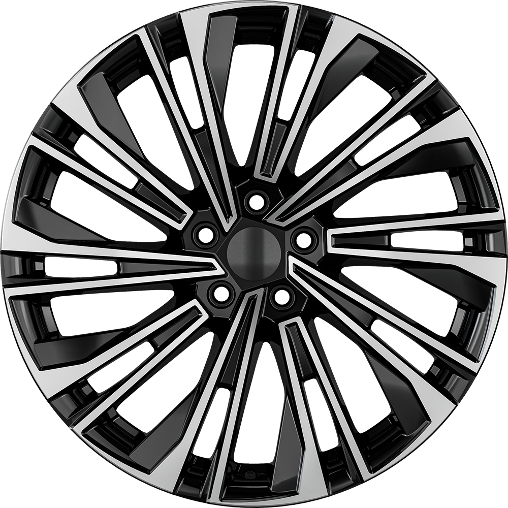 8.0X19" PCD 5X108 AGT Wheels 19284 ET48 60.10 mm Gloss Black Diamond