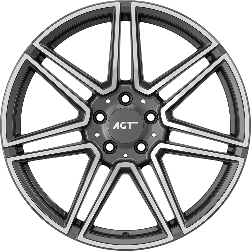 8.0X19" PCD 5X112 AGT Wheels 19266-1 ET35 66.60 mm Titan Diamond