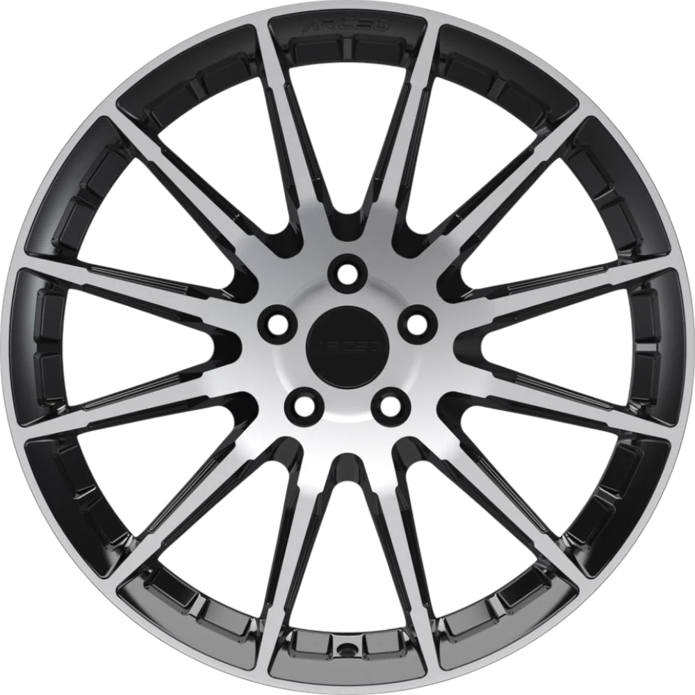 8.0X19" PCD 5X112 Arceo Wheels ARC-ASW03-16 ET40 BLACK DIAMOND 73.1 mm