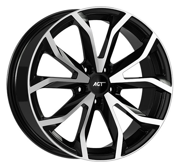 8.0X19" PCD 5X114 AGT Wheels 19034  ET35 67.10 mm Black Diamond