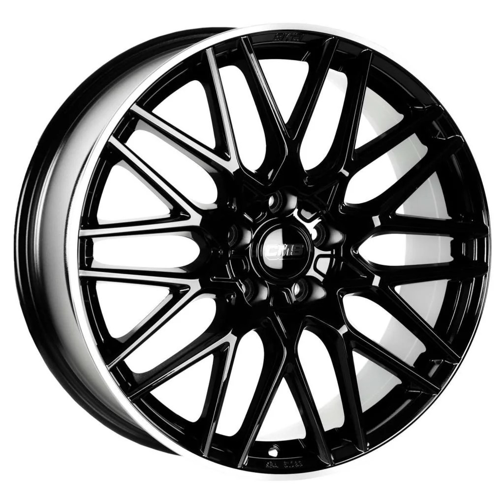 8.0X19" PCD 5X120 CMS 1064 ET52 65.10 mm Diamond Rim Black Gloss