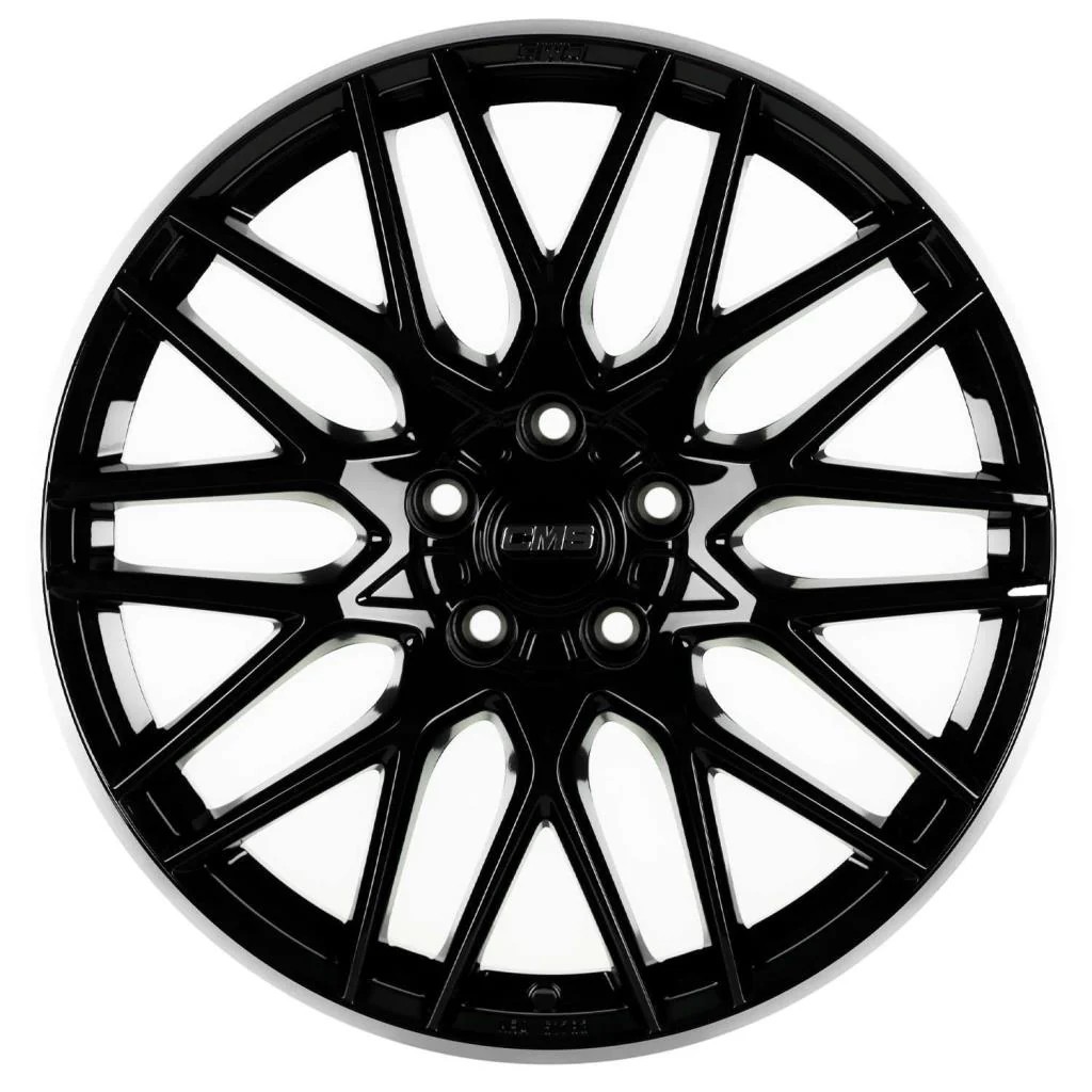 8.0X19" PCD 5X120 CMS 1064 ET52 65.10 mm Diamond Rim Black Gloss
