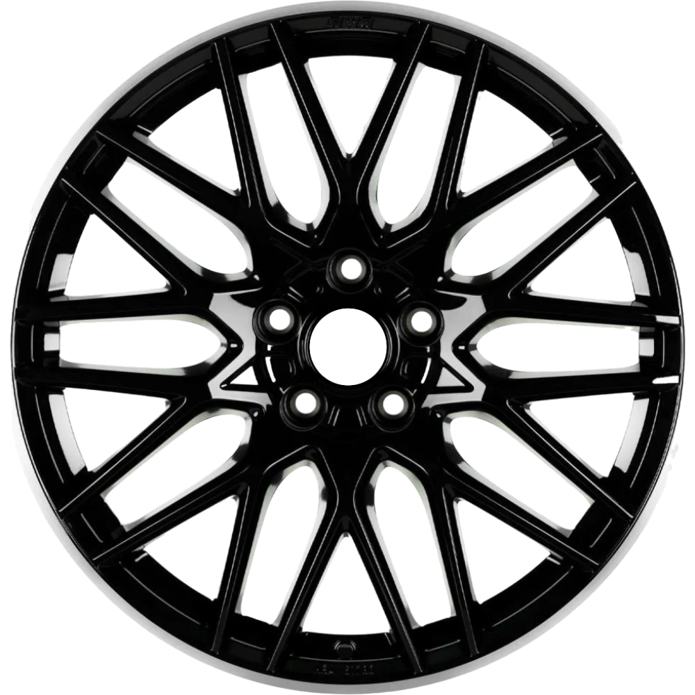 8.0X19" PCD 5X120 CMS CMS-1064-04 ET52 Diamond Rim Black Gloss 65.1 mm