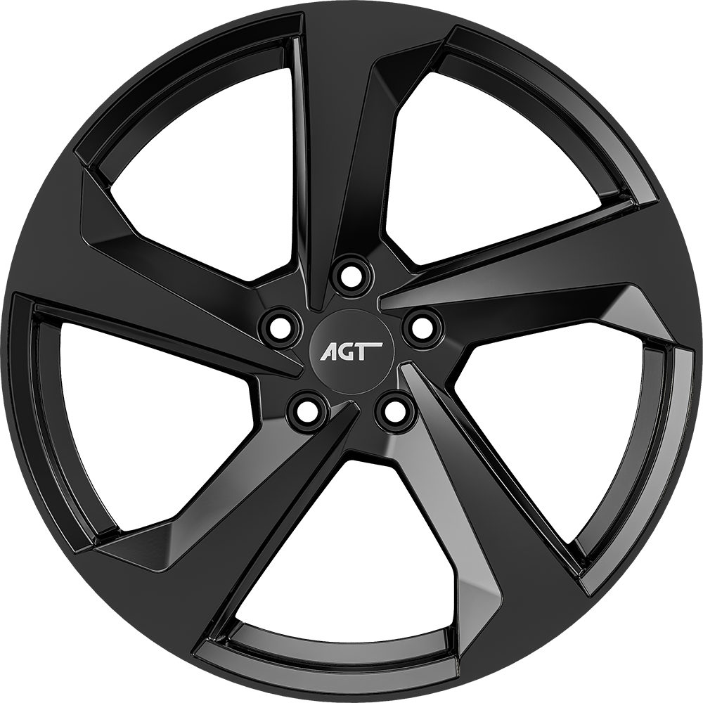 8.0X19" PCD5X112 AGT Wheels 19120 ET66.6 Gloss Black 66.6 mm