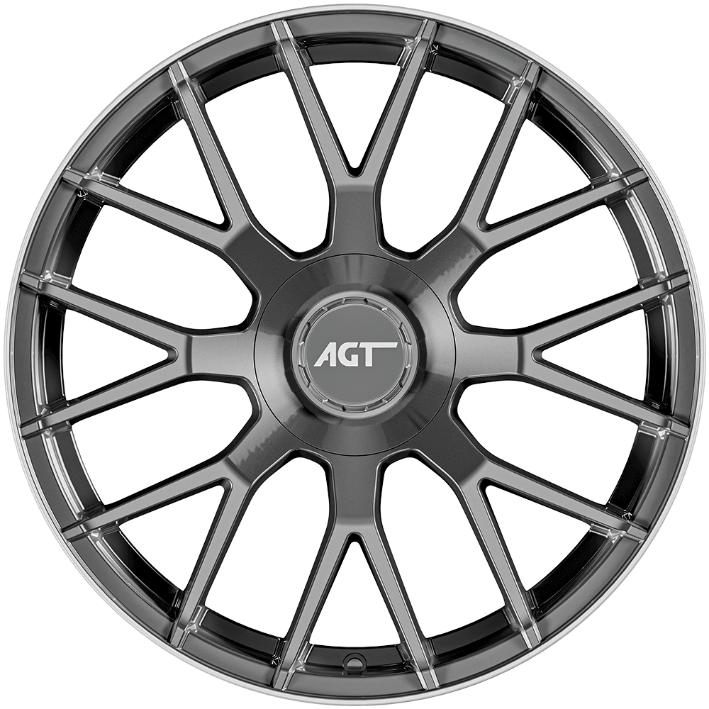 8.0X19" PCD5X112 AGT Wheels 19162-1 ET66.6 Titan Lip Diamond 66.7 mm
