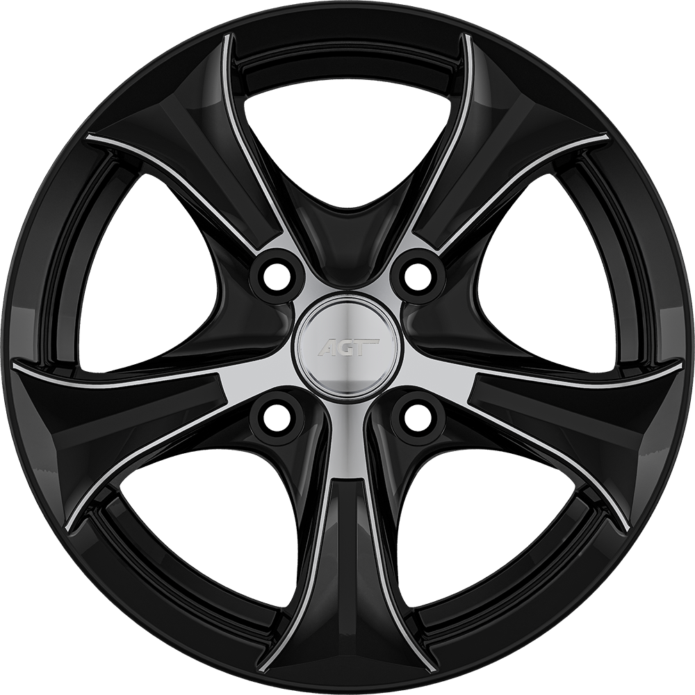 8.5X19" PCD 5X112 AGT Wheels 02050 66.60 mm Black Diamond