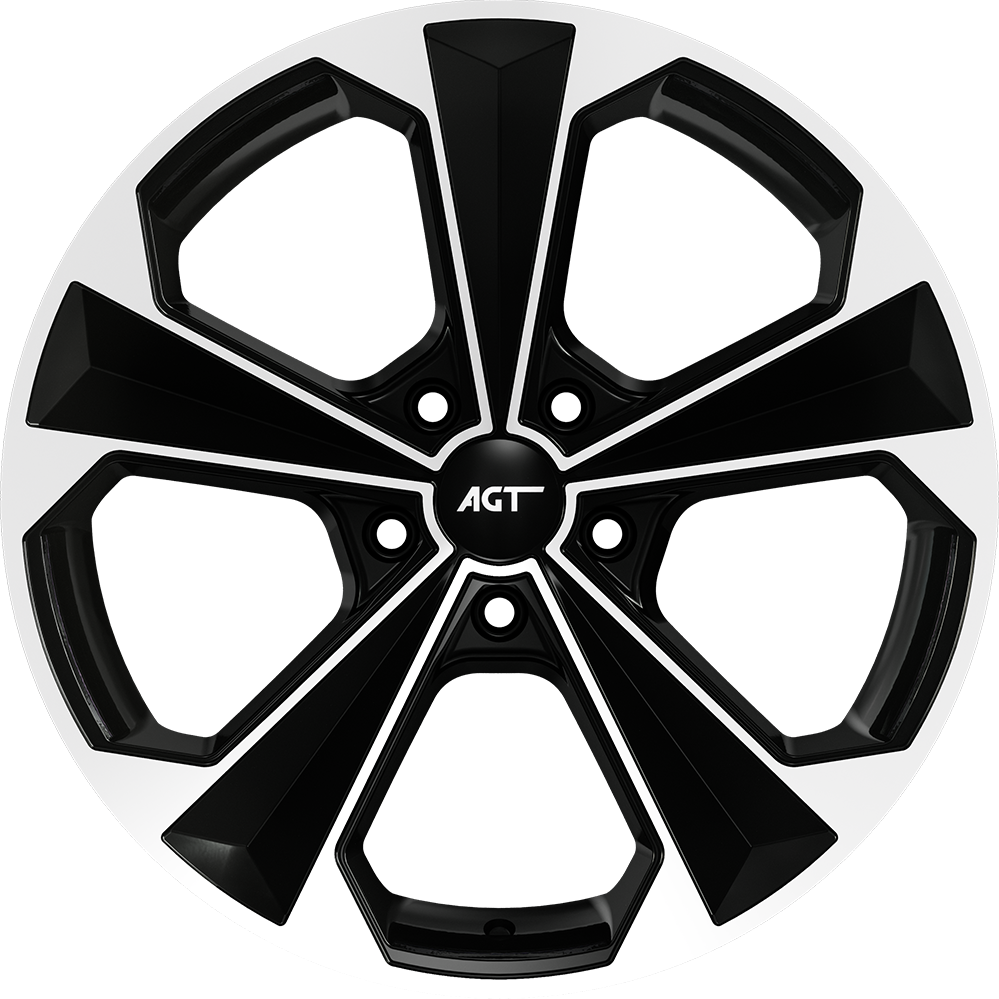 8.5X19" PCD 5X112 AGT Wheels 19062 Bavyera ET38 72.6 mm Black Diamond