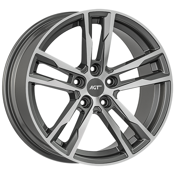 8.5X19" PCD 5X112 AGT Wheels 19094  ET35 72.6 mm Titanium Diamond