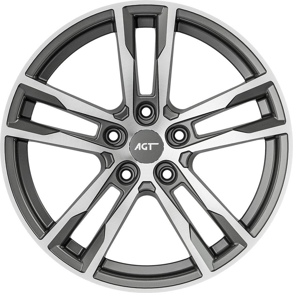 8.5X19" PCD 5X112 AGT Wheels 19094  ET35 72.6 mm Titanium Diamond