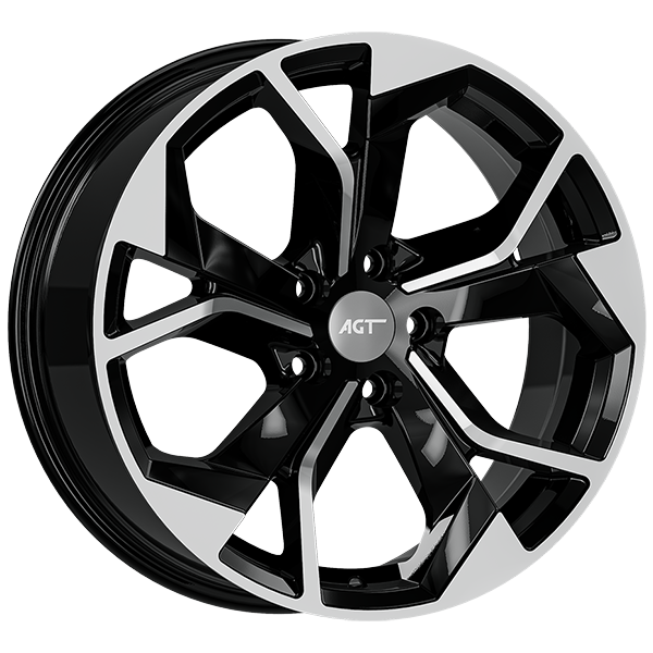 8.5X19" PCD 5X112 AGT Wheels 19252 RS-01 ET35 66.50 mm MATT BLACK DIAMOND