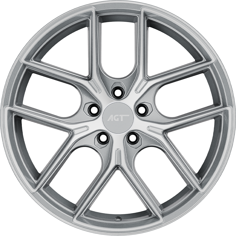 8.5X19" PCD 5X112 AGT Wheels 19258-1 FER-R01 ET30 72.6 mm Hyper Black Diamond