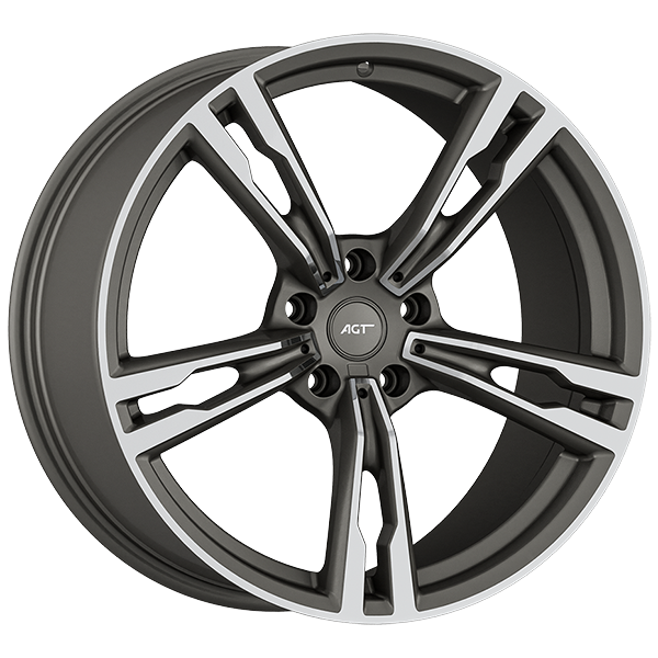8.5X19" PCD 5X112 AGT Wheels 19265-1 66.60 mm Matt Titan Diamond