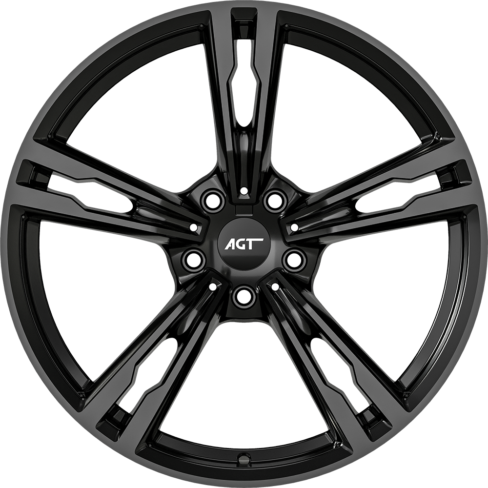 8.5X19" PCD 5X112 AGT Wheels 19265-1 ET33 66.60 mm Gloss Black